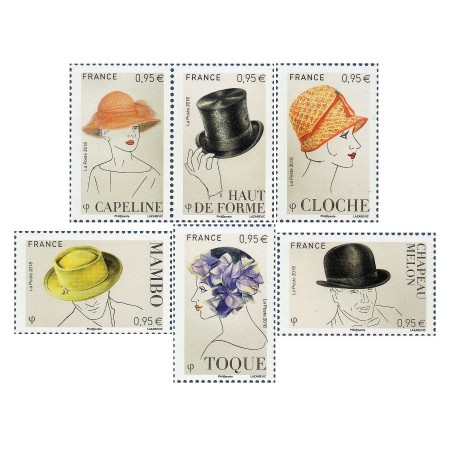 Timbre France Yvert No 5277-5282 Mode, les chapeaux neufs luxes ** 2018