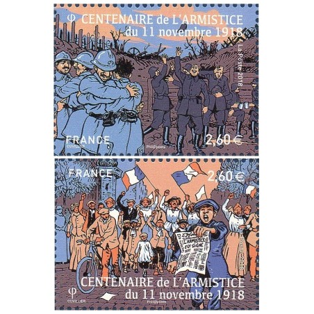 Timbre France Yvert No 5284-5285 centenaire Armistice luxes ** 2018