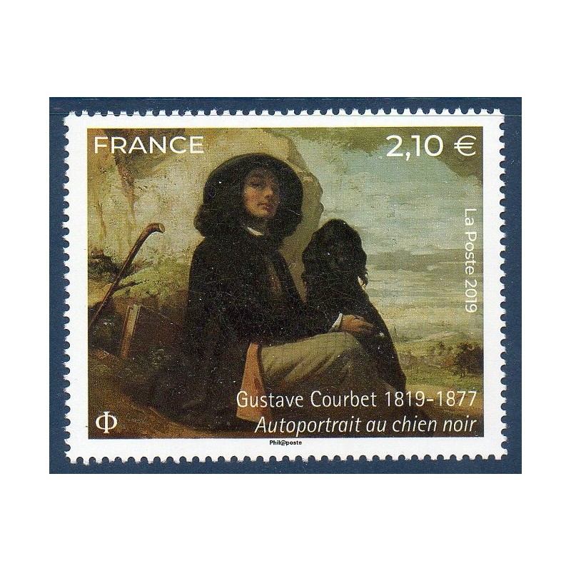 Timbre France Yvert No 5333 Gustave Courbet, autoportait neuf luxe **