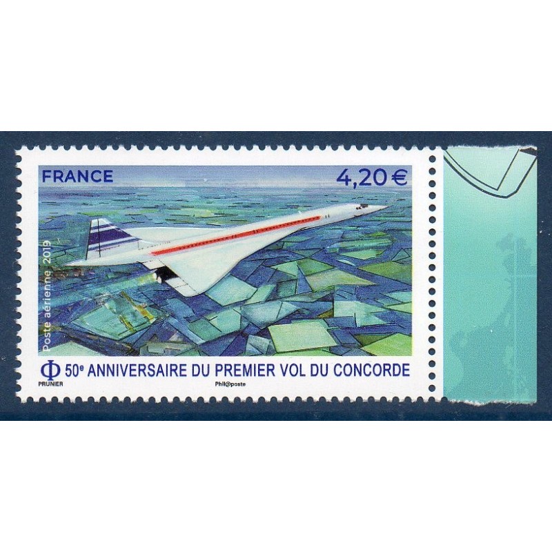 Timbre France Poste Aérienne Yvert 83a Concorde issus de minifeuille
