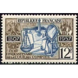 Timbre France Yvert No 1107 Sesquicentenaire de la Cour des Comptes