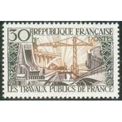 Timbre France Yvert No 1114 Travaux publics