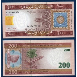Mauritanie Pick N°11b, Billet de banque de 200 Ouguiya 2006