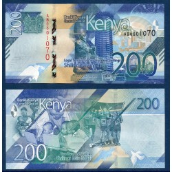 Kenya Pick N°new200, Billet de banque de 200 Schillings 2019
