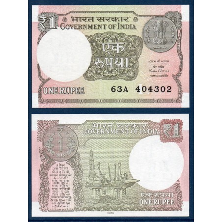 Inde Pick N°117b, Billet de banque de 1 Rupee 2016