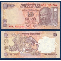 Inde Pick N°95k, Billet de banque de 10 Ruppes 2008 plaque M