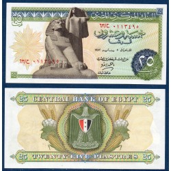 Egypte Pick N°42b, Billet de banque de 25 Piastres 1967-1975