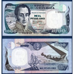 Colombie Pick N°432, Billet de banque de 1000 Pesos 1987-1991