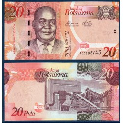 Botswana Pick N°31c Billet de banque de 20 Pula 2012