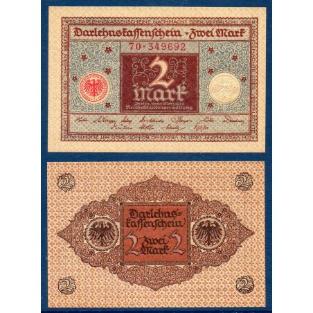 Allemagne Pick N°60, Billet de banque de 2 Mark 1920
