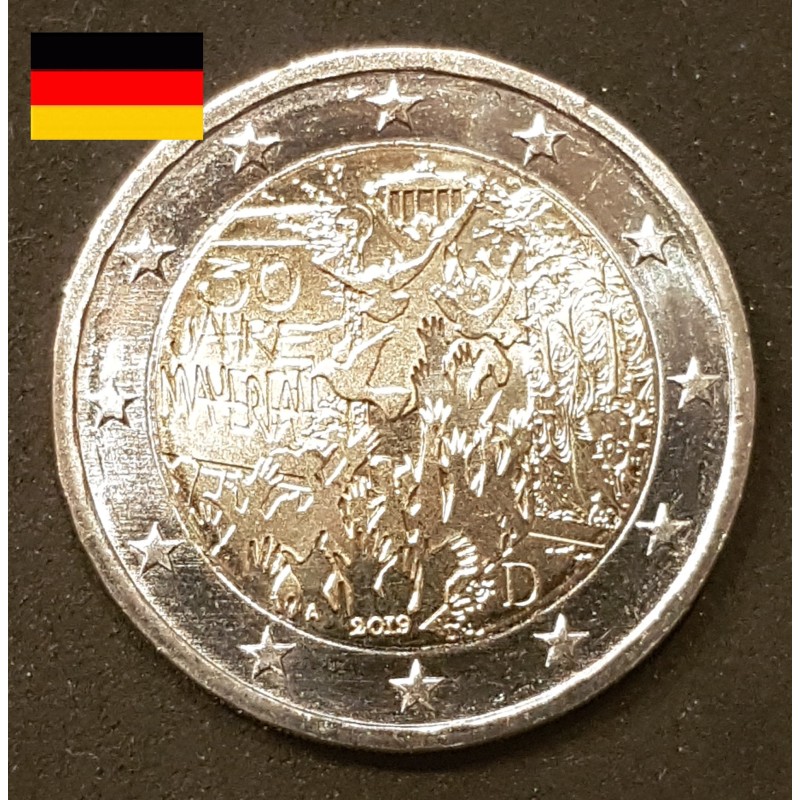 2 euros commémoratives allemagne 2019 chute de Mur de berlin pieces de monnaie €