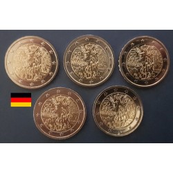 2 euros commémoratives allemagne 2019 5 ateliers Mur de berlin pieces de monnaie €