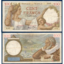 100 Francs Sully TB- 29.6.1939 Billet de la banque de France