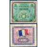 2 Francs Drapeau TB+ 1944 2eme série Billet du trésor Central
