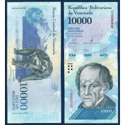 Venezuela Pick N°98b, Billet de banque de 10000 Bolivares 2017