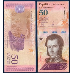 Venezuela Pick N°105, Billet de banque de 50 Bolivares 2018