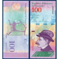 Venezuela Pick N°106, Billet de banque de 100 Bolivares 2018