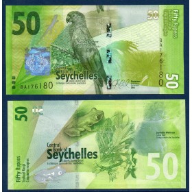 Seychelles Pick N°49, Billet de banque de 50 Rupees 2016