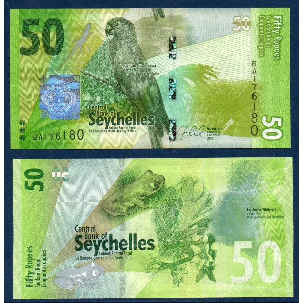 Seychelles Pick N°49, Billet de banque de 50 Rupees 2016