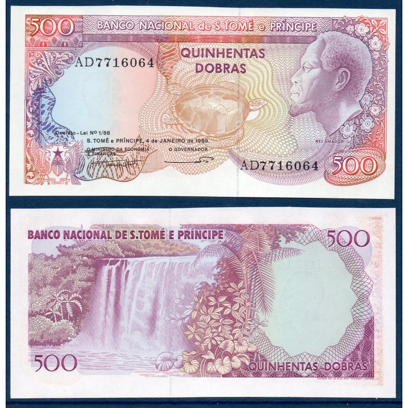 Sao Tomé et Principe P.61, Neuf, Billet de 500 Dobras 1989 Amador Sao Tomé et Principe P.61, Neuf, Billet de 500 Dobras 1989 Amador