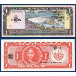 El Salvador Pick N°125, Billet de banque de 1 colon 1977-1978