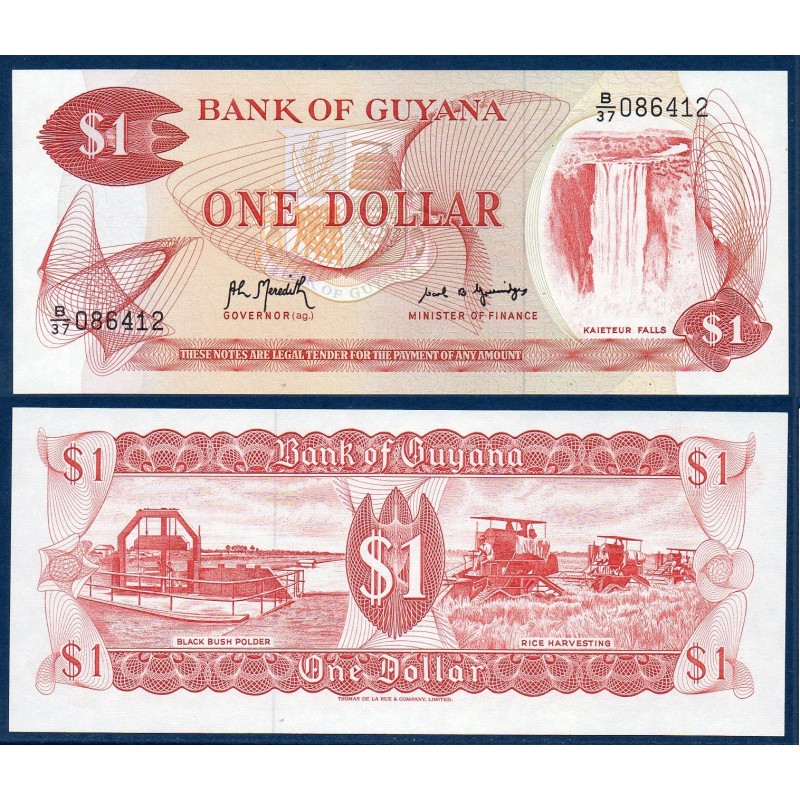 Guyana Pick N°21g, Billet de banque de 1 Dollar 1992