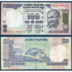 Inde Pick N°98m, Billet de banque de 100 Rupees 2008 Sans plaque