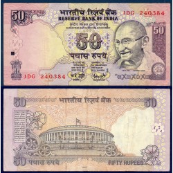 Inde Pick N°97j, Billet de banque de 50 Ruppes 2007 plaque L