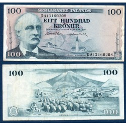 Islande Pick N°44, Billet de banque de 100 kronur 1961