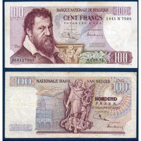 Belgique Pick N°134b, Billet de banque de 100 Franc Belge 1970-1975