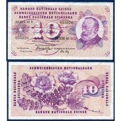 Suisse Pick N°45s, Billet de banque de 10 Francs 7.3.1973