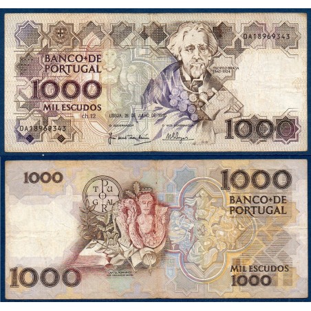 Portugal Pick N°181g, Billet de banque de 1000 Escudos 26.7.1990
