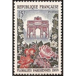 Timbre France Yvert No 1189 Floralies parisiennes