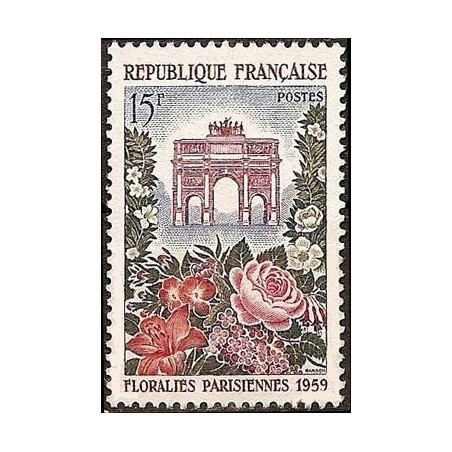 Timbre France Yvert No 1189 Floralies parisiennes