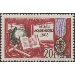 Timbre France Yvert No 1190 palmes académiques, Sesquicentenaire