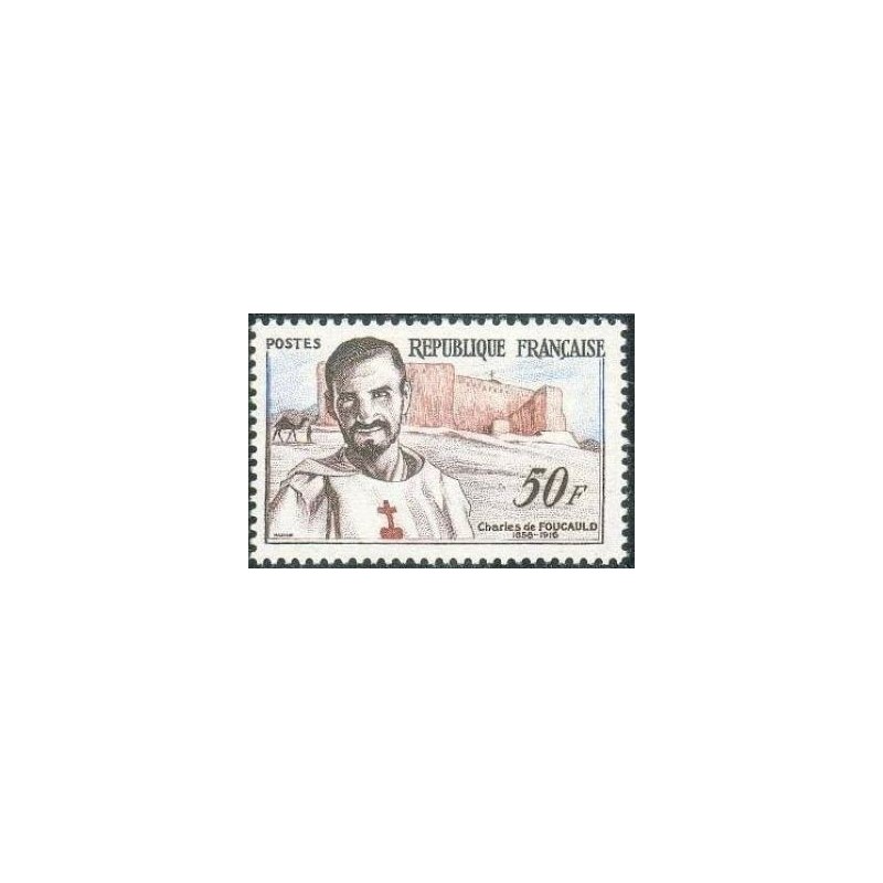 Timbre France Yvert No 1191 Charles de Foucauld, centenaire de la naissance