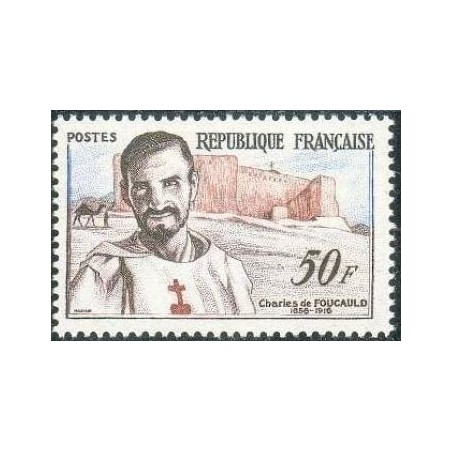 Timbre France Yvert No 1191 Charles de Foucauld, centenaire de la naissance