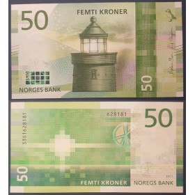 Norvège Pick N°53, Billet de banque de 50 Kroner 2017