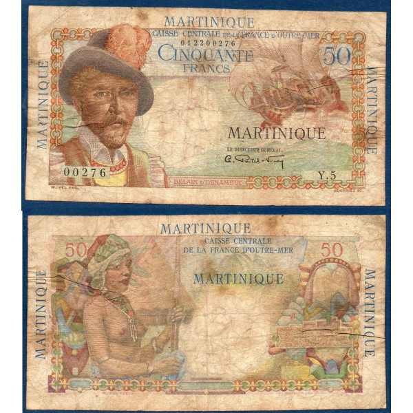 Martinique Pick N°30, B Billet de banque de 50 francs 1947-1949