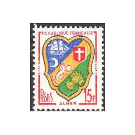 Timbre france Yvert No 1195 Blason d'Alger