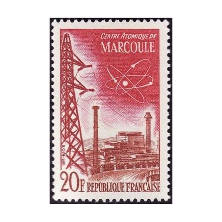 Timbre France Yvert No 1204 Marcoule, centre atomique