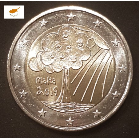 2 euros commémoratives Malte 2019 Nature et Environnement  pieces de monnaie €