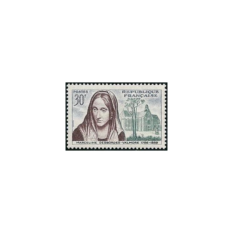 Timbre France Yvert No 1214 Marceline Desbordes-Valmore, centenaire de la mort