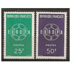 Timbre France Yvert No 1218-1219 France, paire Europa