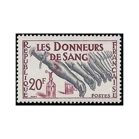 Timbre France Yvert No 1220 Hommage aux donneurs de sang