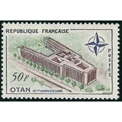 Timbre France Yvert No 1228 O.T.A.N 10e annivesaire