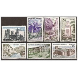 Timbre Yvert No 1235-1241France série touristique