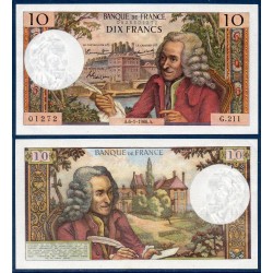 10 Francs Voltaire TTB+ 6.1.1966 Billet de la banque de France