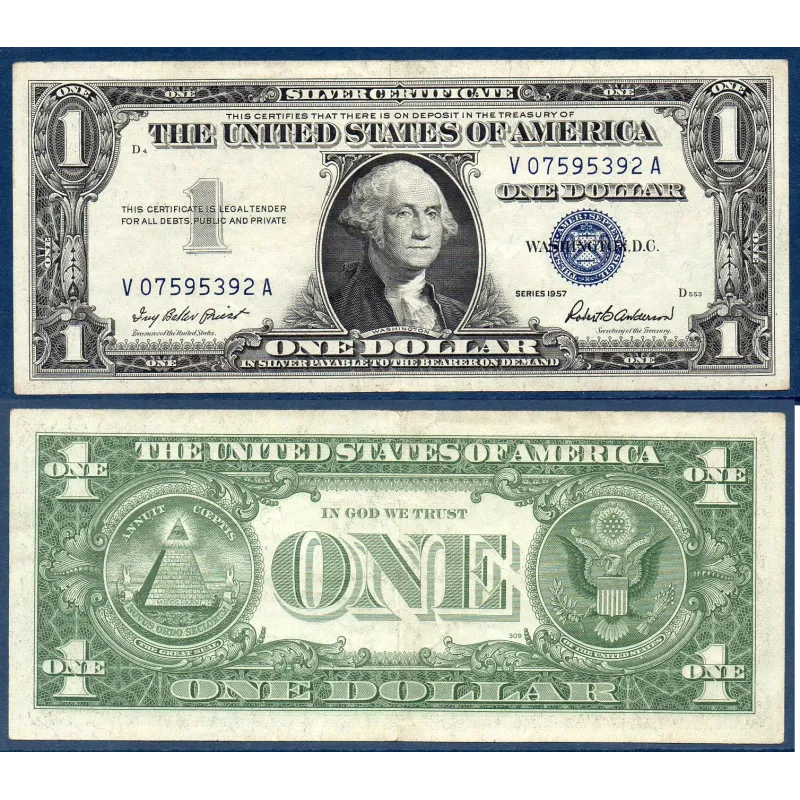 Etats Unis Pick N°419, Billet de banque de 1 Dollar 1957 sans Série Etats Unis Pick N°419, Billet de banque de 1 Dollar 1957 sans Série