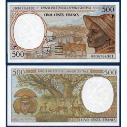 Afrique Centrale Pick 601Pg pour le Tchad, Billet de banque de 500 Francs CFA 2000